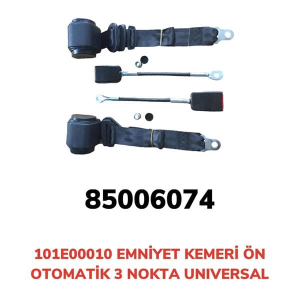 AFT EMNİYET KEMERİ ÖN 3 NOKTA OTOMATİK UNIVERSAL 101E00010-85006074 OEM: 101E00010-85006074 - AFT 101E00010 kodlu oto yedek parça