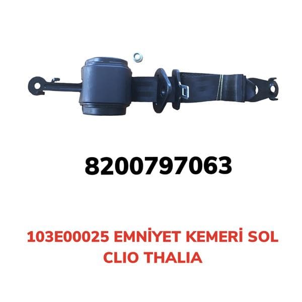 AFT EMNİYET KEMERİ OTOMATİK SOL CLIO-THALIA 103E00025-8200797063 OEM: 103E00025-8200797063 - AFT 103E00025 kodlu oto yedek parça