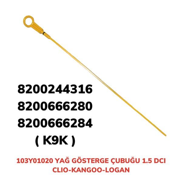 AFT YAĞ GÖSTERGE ÇUBUĞU CLIO I-KANGOO I KISA 1.5 DCI 103Y01020-8200552996 OEM: 103Y01020-8200552996 - AFT 103Y01020 kodlu oto yedek parça