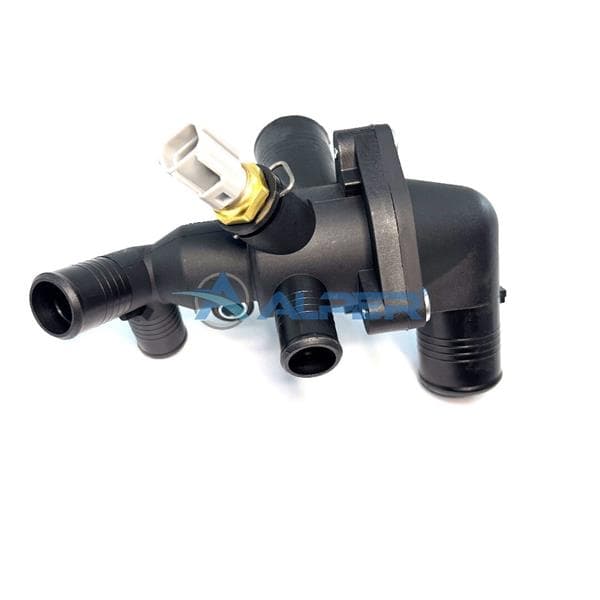 ALPER TERMOSTAT GOVDESI KOMPLE TRANSIT V363-V348 11 17 2.2 155PS OEM: BK3Q8A586AB-1731782 - ALPER 369123 kodlu oto yedek parça