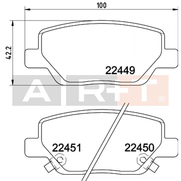 ART-AYNA ARKA BALATA FIAT EGEA 15 77367717 OEM: 77367717 - ART A01.3290 kodlu oto yedek parça