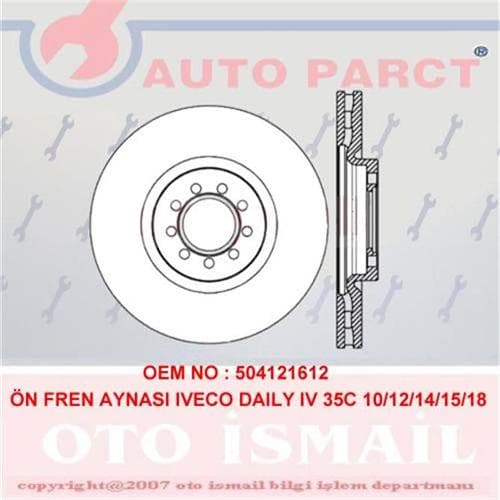 AUTOPARCT FREN DİSKİ ÖN IVECO DAILY IV 06>11 DAILY V 11>14 DAILY VI 22> OEM: 2996121-504121612 - ZZAUTO FD60424 kodlu oto yedek parça