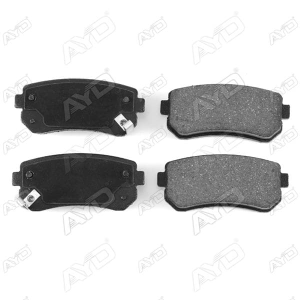 AYD ARKA FREN BALATA HYUNDAI ACCENT ERA 1.4L G4EE 06-10 / İ30 1.4L 1.6L 08- / İX35 1.6L G4FD GDİ 11- / KIA CEED 1.4L 1.6L 07- / SPORTAGE 1.6L G4FD GDİ 09- / RIO 1.4L 1.6L 05- Sürtünme yüzeyi düz OEM: 583020ZA00-583021GA00-583021HA00 - AYD 60055A kodlu oto yedek parça