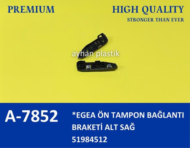AYHAN ÖN TAMPON TUTUCU BRAKET SAĞ DIŞ TARAF EGEA 15> OEM: 51984512 - AYHAN A7852 kodlu oto yedek parça
