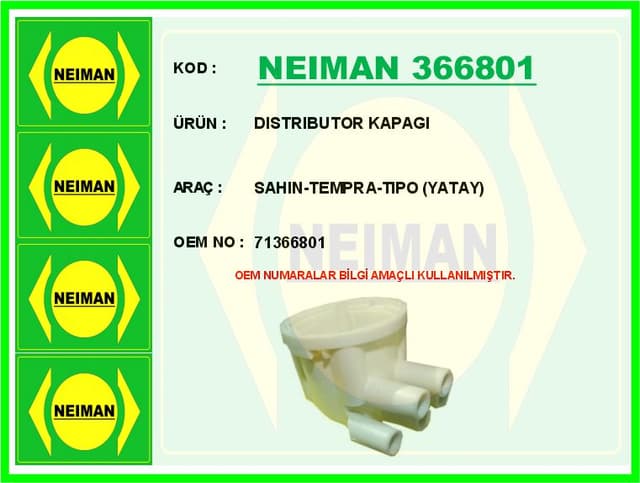 BESCHER DISTRIBUTOR KAPAGI SAHIN-TEMPRA-TIPO YATAY OEM: 71366801 - NEIMAN 366801 kodlu oto yedek parça