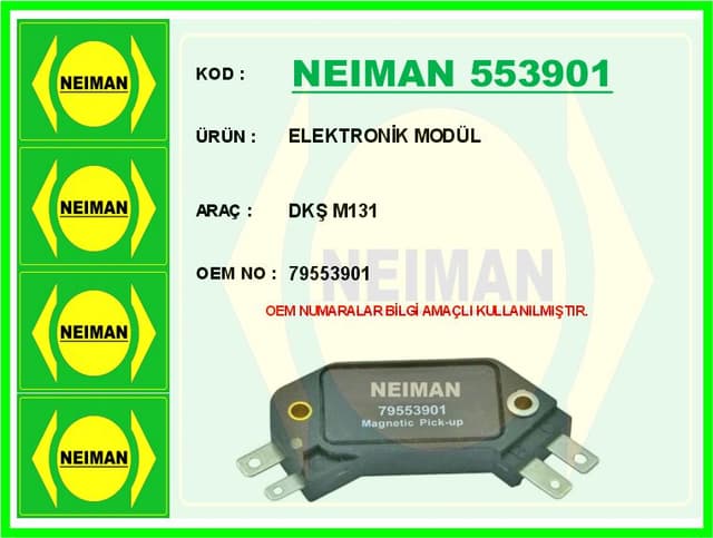 BESCHER ELEKTRONİK MODÜL DKŞ M131 OEM: 79553901 - NEIMAN 553901 kodlu oto yedek parça