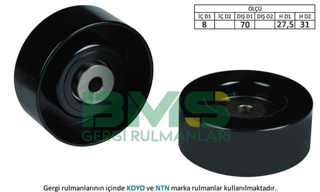 BMS ALTERNATÖR GERGİ RULMANI CADDY 1.9D 96-00 - POLO 1.7 SDI-1.9D-1.9 SDI 94-01 OEM: 028145278M - BMS 218 kodlu oto yedek parça