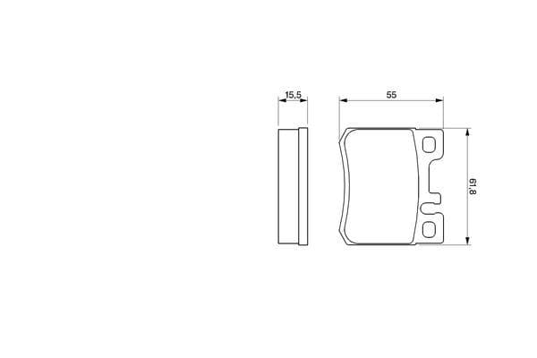BOSCH FREN BALATASI ARKA MERCEDES W202 W124 OEM: A0024200120 - BOSCH 0986424358 kodlu oto yedek parça