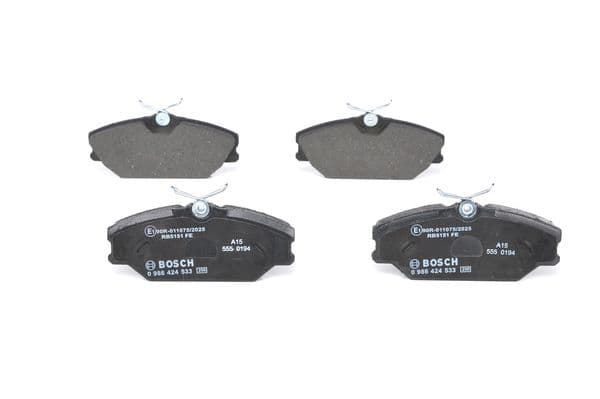 BOSCH ÖN FREN BALATASI RENAULT MEGANE 99> LAGUNA 95> SCENIC 99> LOGAN 06> SAFRANE 96>00 OEM: 7701206379-7701209380-410607125R - BOSCH 0986424533 kodlu oto yedek parça