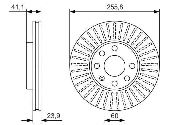 BOSCH ÖN FREN AYNASI ASTRA G 98 09 ZAFIRA A 99 09 256x24x4DLxHAVALI 569059-9117677-90497879-95526647 OEM: 569059-9117677-90497879-95526647 - BOSCH 0986479R76 kodlu oto yedek parça