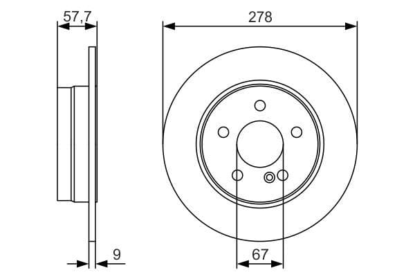 BOSCH FREN DISKI ARKA MERCEDES C-CLASS W204 S204 C204 A2044230512 OEM: A2044230512 - BOSCH 0986479S96 kodlu oto yedek parça