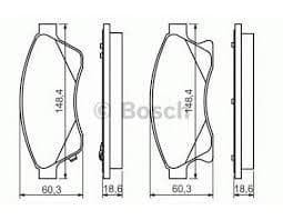 BOSCH ÖN BALATA 15 INC ASTRA J 1.3 CDTI-1.4-1.4 TURBO-1.6 1.7 CDTİ 2.0CDTİ 10 AVEO 11 CRUZE 11 95530019-1605169-1605261-13412272 OEM: 95530019-1605169-1605261-13412272 - BOSCH 0986494433 kodlu oto yedek parça