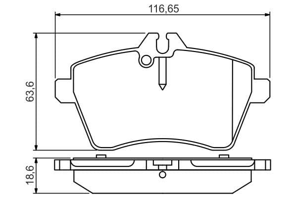 BOSCH FREN BALATASI ON MERCEDES W169 W245 A1694202020 OEM: A1694202020 - BOSCH 0986495273 kodlu oto yedek parça