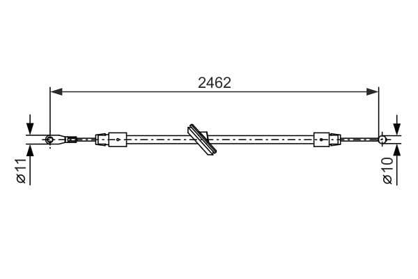 BOSCH FREN HALATI ON MERCEDES SPRINTER B906 06 2462mm/306mm OEM: A9064205885 - BOSCH 1987482381 kodlu oto yedek parça