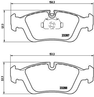 BREMBO FREN BALATASI ON BMW E46 E36 91 05 34116761244 OEM: 34116761244 - BREMBO P06024 kodlu oto yedek parça