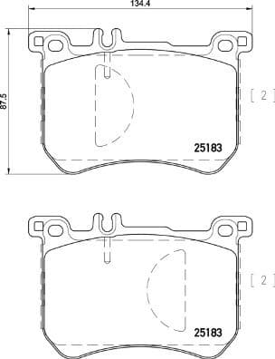 BREMBO FREN BALATASI ON MERCEDES W222 R231 A0084203520 OEM: A0084203520 - BREMBO P50111 kodlu oto yedek parça