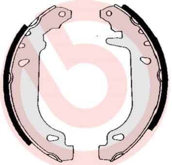 BREMBO ARKA PABUÇ BALATA R9-R11-R19-R21-CLIO I 90-98 TWINGO 96 OEM: 7701202820-7701202542-77012002474 - ZZBREMBO S68520 kodlu oto yedek parça