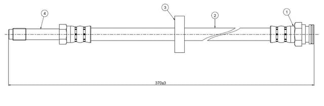 CAVO ÖN FREN HORTUMU FELICIA 1.3/1.6 96 6U0611701B OEM: 6U0611701B - CAVO C800089A kodlu oto yedek parça