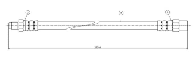 CAVO ARKA FREN HORTUMU SAG/SOL VOLVO S60 I 00 10 S80 I 08 06 V70 II 00 07 XC70 00 07 9169139 OEM: 9169139 - CAVO C800098A kodlu oto yedek parça