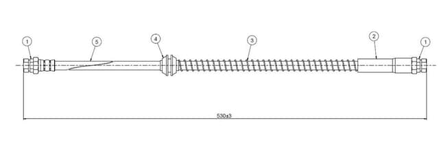 CAVO ARKA FREN HORTUMU CADDY III 04 2K0611775C-2K0611775D OEM: 2K0611775C-2K0611775D - CAVO C900127A kodlu oto yedek parça
