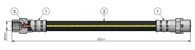 CAVO ARKA FREN HORTUMU 1 SERIES E81 E87 E88 04- OEM: 34306762838 - CAVO C900330A kodlu oto yedek parça