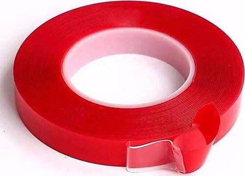 CEVHERS ÇİFT TARAFLI BANT 30mm x 5mt KIRMIZI ŞEFFAF  - CEVHERS CTB330 kodlu oto yedek parça