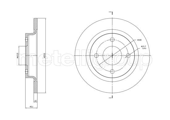 CIFAM ARKA FREN DISK AYNA FIESTA 17 OEM: H1BC2A315AB-2096336 - CIFAM 8001846C kodlu oto yedek parça