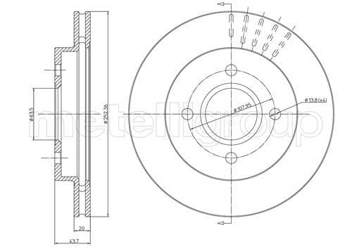 CIFAM ARKA FREN AYNASI MONDEO II 93 96 SCORPIO 94 99 OEM: 93BX2A315AD-5026786-1025911-4115996 - CIFAM 800317 kodlu oto yedek parça