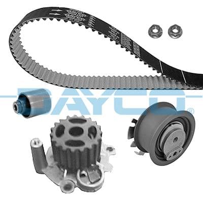 DAYCO DEVİRDAİMLİ TRİGER SETİ T5-CADDY-PASSAT-JETTA-GOLF-POLO-A3-LEON 1.4-1.9TDI BJB-AXB-AMF-BLS-AVF-BNM 038198119A-038198119C-038198119G OEM: 038198119A-038198119C-038198119G - DAYCO KTBWP2960 kodlu oto yedek parça