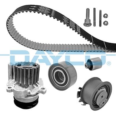 DAYCO DEVİRDAİMLİ TRİGER SETİ PASSAT-JETTA-GOLF5-OCTAVIA-TOLEDO-A3-A6 2.0 TDI 2007-2011 BKP-BKD-BRE-BLB OEM: 03G198119A-03G198119E-03G198119C - DAYCO KTBWP4860 kodlu oto yedek parça