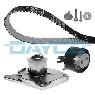 DAYCO SU POMPALI TRIGER SETI 123 DIS 27MM CLIO II 01 06 MEGANE II 04 KANGO 01 MICRA III 04 DUSTER 10 1.5 DCI K9K EURO 3 EURO 4 OEM: 7701478031-119A02421R-7701477028 - DAYCO KTBWP5320 kodlu oto yedek parça