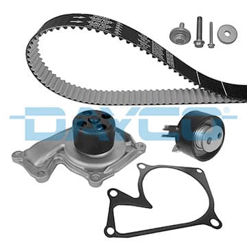 DAYCO SU POMPALI TRIGER SETI 123 DIS 27MM CLIO II 01 06 MEGANE II 04 KANGO 01 MICRA III 04 DUSTER 10 1.5 DCI K9K EURO 3 EURO 4 OEM: 7701478031-119A02421R-7701477028 - DAYCO KTBWP5322 kodlu oto yedek parça