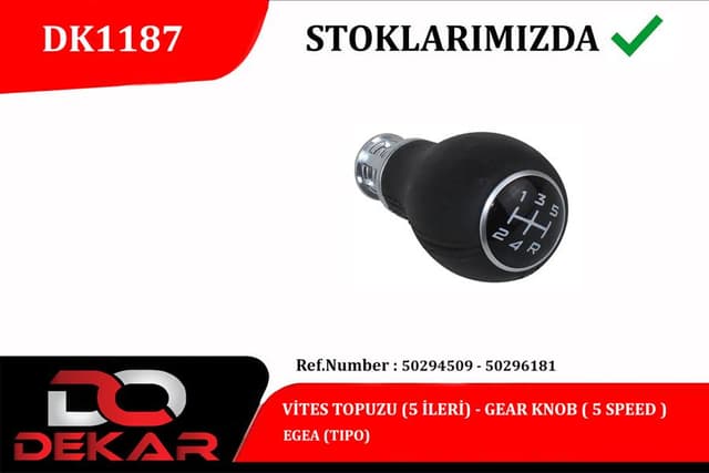 DEKAR VİTES TOPUZU 5 İLERİ EGEA OEM: 50294509 - DEKAR DK1187 kodlu oto yedek parça