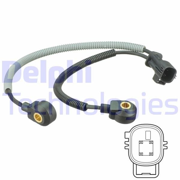DELPHI VURUNTU SENSÖRÜ FORD FOCUS-KUGA-MONDEO-S-MAX-VOLVO C30-C70-S40-S60-S80-V40-V50-V60-V70 OEM: 1371593-6M5G12A699AA-8653171 - DELPHI AS10239 kodlu oto yedek parça