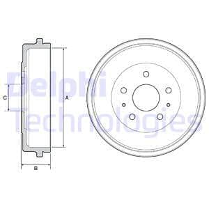 DELPHI FREN KAMPANASI ARKA FORD B-MAX 12> TOURNEO-TRANSİT COURİER 14>24 Dış: 271mm/ iç: 228mm OEM: 1752037-1763131-1833868-EY161126AA - DELPHI BF526 kodlu oto yedek parça