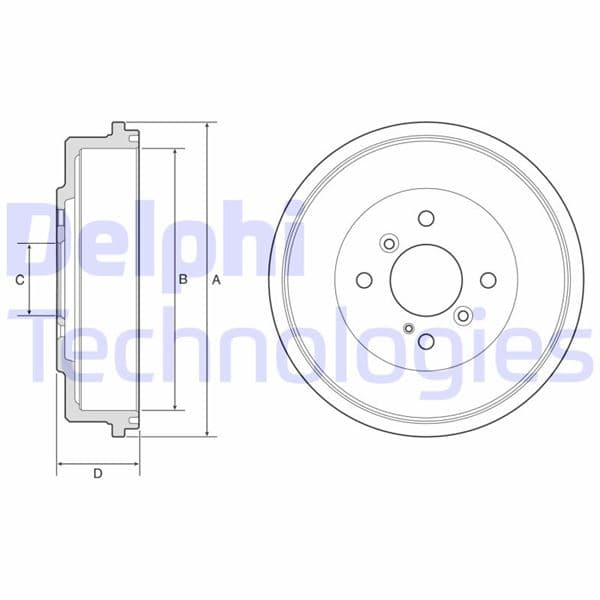 DELPHI ARKA FREN KAMPANASI FORD ECOSPORT 14 OEM: CN151126AB-1935101 - DELPHI BF565 kodlu oto yedek parça