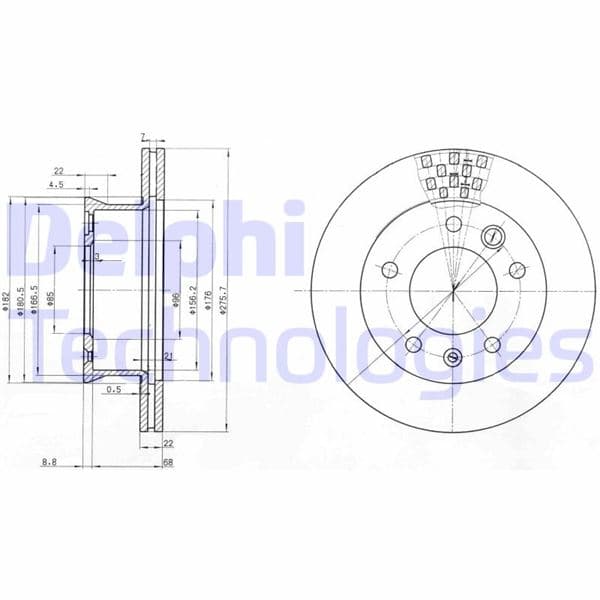 DELPHI FREN DISKI ON MERCEDES SPRINTER B901 B904 . VW LT 28-35-46 A9014210312-2D0407617 OEM: A9014210312-2D0407617 - DELPHI BG3236 kodlu oto yedek parça