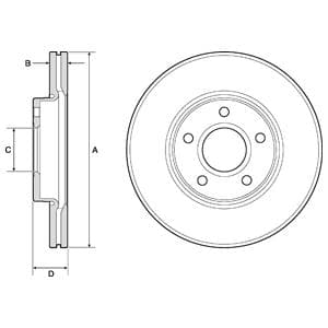 DELPHI ÖN FREN AYNASI FOCUS 04-12 CMAX 07-10 S40 06-10 C30 10-12 C70 06-13 V50 05-12 278x25x5DLxHVL OEM: AV611125BB-1223665-274521 - DELPHI BG3868 kodlu oto yedek parça