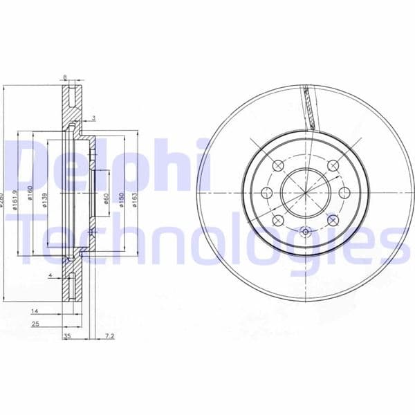 DELPHI ÖN FREN AYNASI ASTRA H 1.4-1.6 04 MERIVA 1.6 03 COMBO 1.3 CDTİ 4.05 280x25x4DLxHAVALI 569067-95526653-95526654-93197712 569007-569006-93181113-93175376 OEM: 569007-569006-93181113-93175376 - DELPHI BG3989 kodlu oto yedek parça