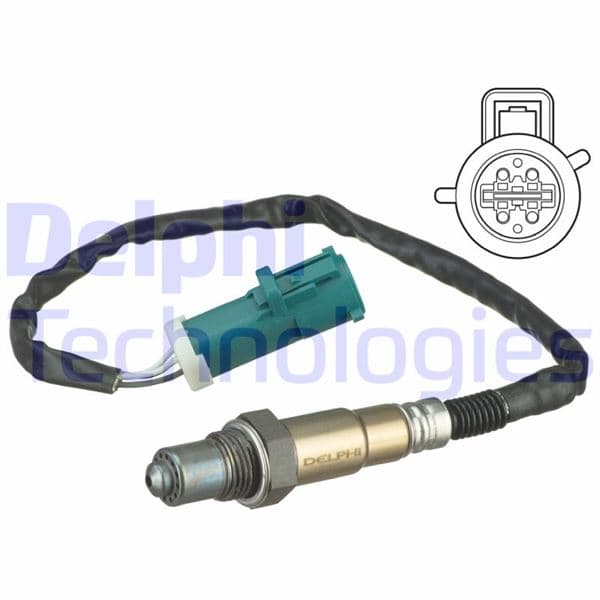 DELPHI OKSİJEN SENSÖRÜ FOCUS CMAX 04 FOCUS II 05 VOLVO C30 07-12 - S40 04 435mm 0258006925 OEM: 1309292-3M519F472AC-8653653 - DELPHI ES20629-12B1 kodlu oto yedek parça