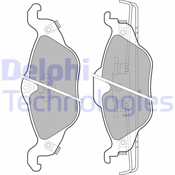 DELPHI ÖN FREN BALATASI ASTRA G 1.2-1.4-1.6-1.7D-1.8-2.0D 98-05 ZAFIRA 1.8-2.0D 16V 98-05 OEM: 1605034-9195144-1605070-1605091 - DELPHI LP1673 kodlu oto yedek parça