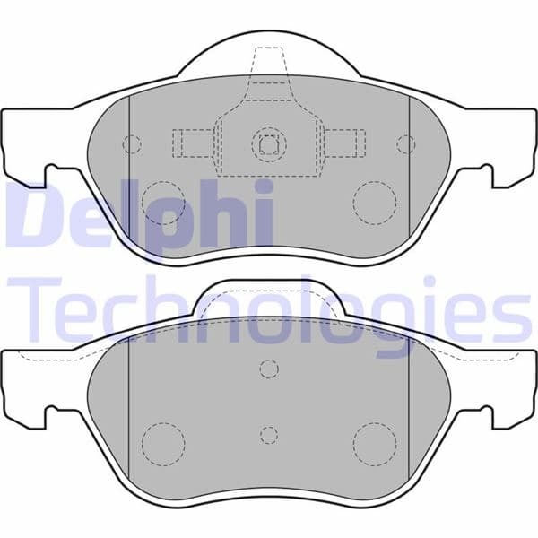 DELPHI ÖN FREN BALATASI RENAULT LAGUNA II 01 05 LAGUNA III 07 15 MEGANE II 02 OEM: 7701206598-7701208183-7701209808 - DELPHI LP1714 kodlu oto yedek parça