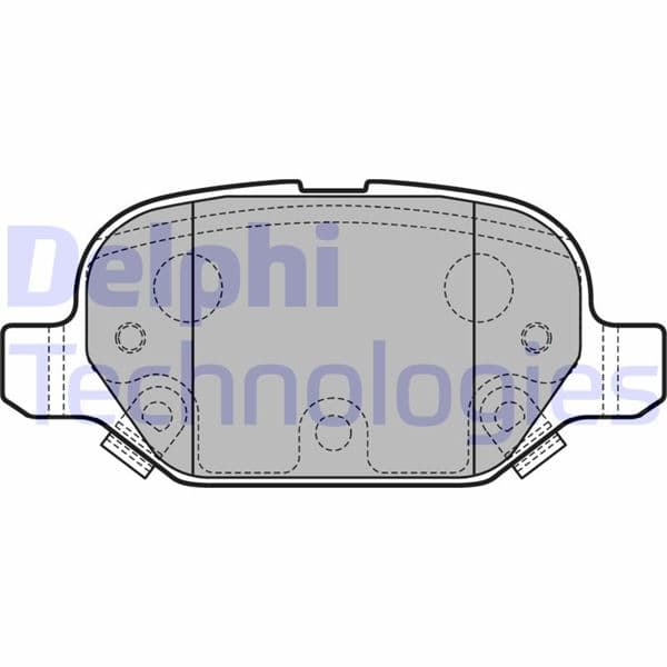 DELPHI ARKA FREN BALATASI FIAT PANDA 12 OEM: 77366388-77366453-77367514 - DELPHI LP2761 kodlu oto yedek parça