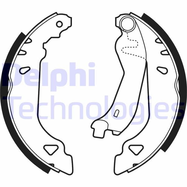 DELPHI ARKA PABUÇ BALATA TMPR 1.4 1.6 90-96 TİPO 1.4 1.6 1.9 89-95 PUNTO 1.2 1.6 1.7D 94-99 180x32 OEM: 5890500-77362317-71738376 - DELPHI LS1378 kodlu oto yedek parça