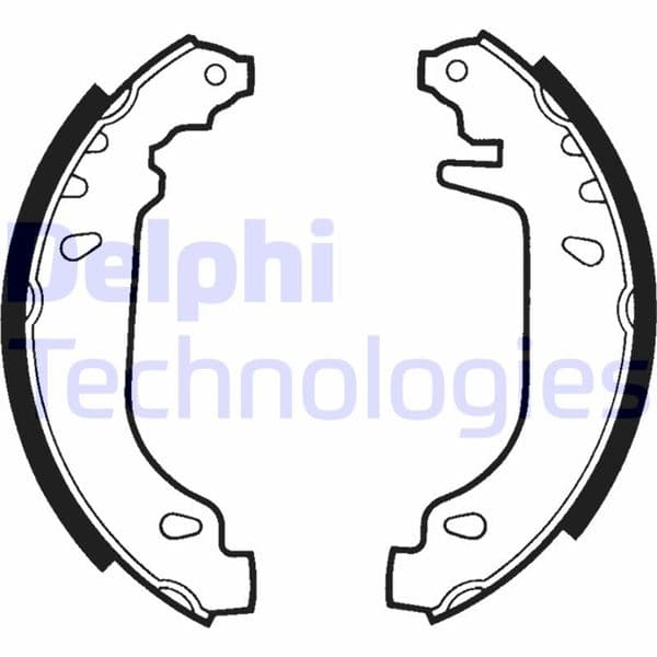 DELPHI ARKA PABUÇ BALATA R9-R11-R19-R21-CLIO I 90-98 TWINGO 96 OEM: 7701202820-7701202542-77012002474 - DELPHI LS1404 kodlu oto yedek parça