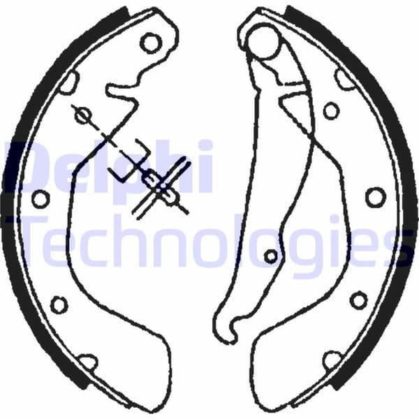 DELPHI ARKA PABUÇ BALATA CORSA C 00-09 VECTRA A 93-95 ASTRA F 91-98 LACETTI 05 NUBIRA 03 200x46 OEM: 1605056-1605042-1605953-1605929 - DELPHI LS1622 kodlu oto yedek parça