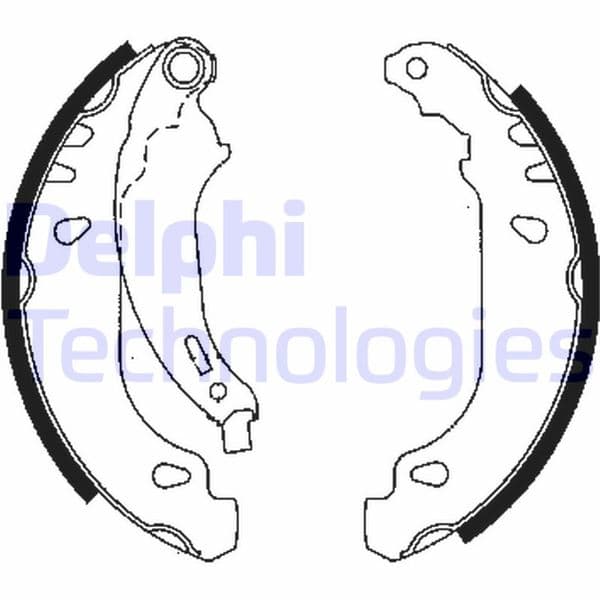 DELPHI ARKA PABUÇ BALATA CLIO II 98 >05 > SYMBOL II 08 > LOGAN 04 >11 > SANDERO 08 >11 > 180x40 OEM: 7701205758 - DELPHI LS1844 kodlu oto yedek parça