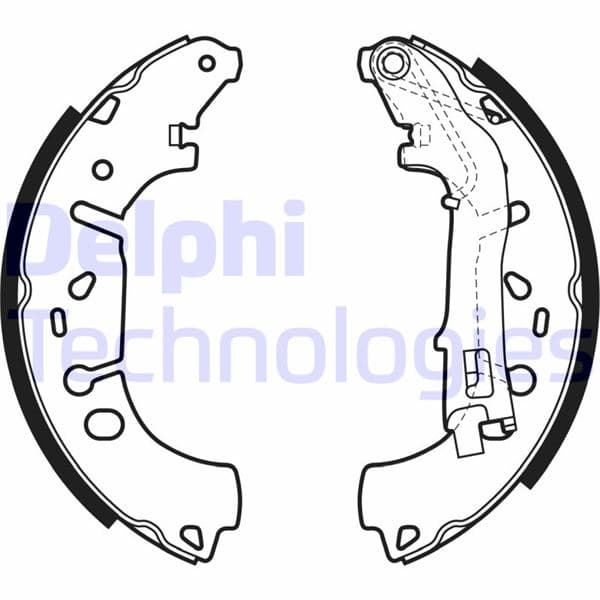 DELPHI ARKA PABUÇ BALATA FIAT FIORINO 09 GRANDE PUNTO 05 13 LİNEA 07 PUNTO EVO 09 12 PUNTO 12 CITRO N NEMO 09 PEUGEOT BIPPER 08 OPEL CORSA D 09 14 CORSA E 14 ADAM 12 228x42 OEM: 77363858-77364264-4241.N8-93168957 - DELPHI LS1981 kodlu oto yedek parça