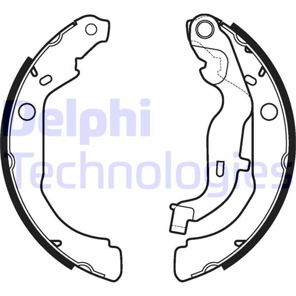 DELPHI ARKA PABUÇ BALATA DACIA DUSTER 1.5 DCİ-1.6-1.6 16V 4x4 228.6x42 OEM: 440607493R-440605238R-440607862R - DELPHI LS2127 kodlu oto yedek parça