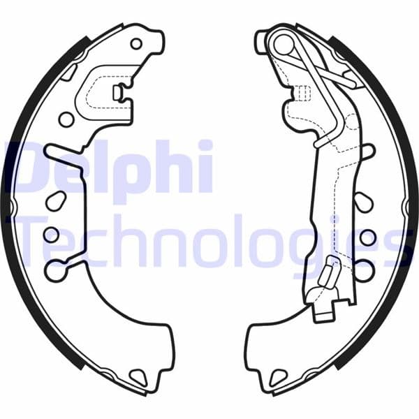 DELPHI ARKA PABUÇLI FREN BALATASI FIAT EGEA 15 500 L 12 FIORINO 14 0.9 1.3D MTJ 1.4 1.6D MTJ OEM: 77367099 - DELPHI LS2135 kodlu oto yedek parça